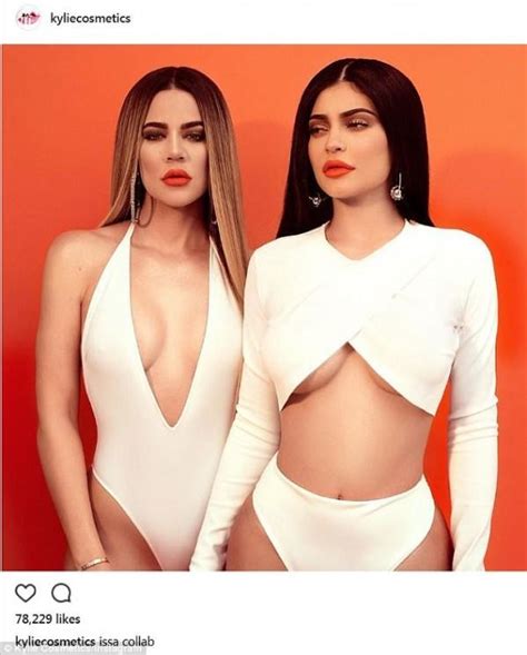 Kylie Jenner Strikes A Sultry Pose With Sister Khloe For The Koko Lip Collection Photosimages