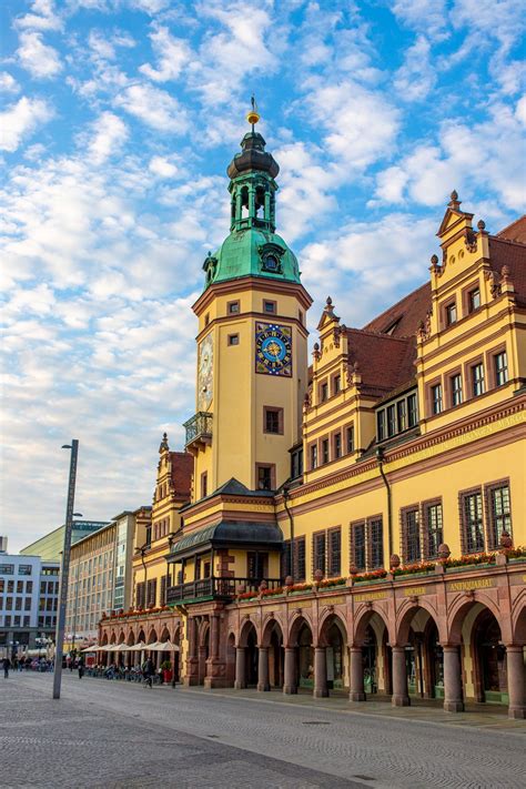 Historic Architecture At Golden Hour In Leipzig Germany Germany