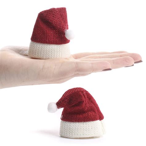 Miniature Knitted Santa Hats Christmas Miniatures Christmas And