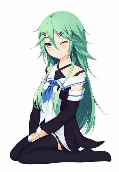 There are numerous cool anime hairstyles that are unique. long hair, Green hair, Green eyes, Anime, Anime girls ...