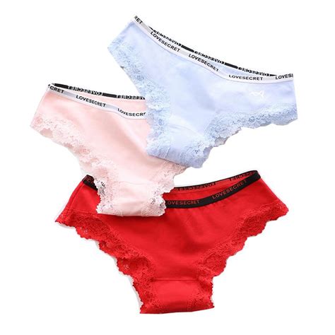 Womens Cotton Panties Sexy Lace Seamless Lingerie Breathable Pants Sexy Briefs Girls Soft