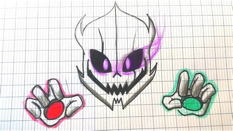 How to draw Sans, Blaster Glitchtale, Cách vẽ San đơn giản - YouTube