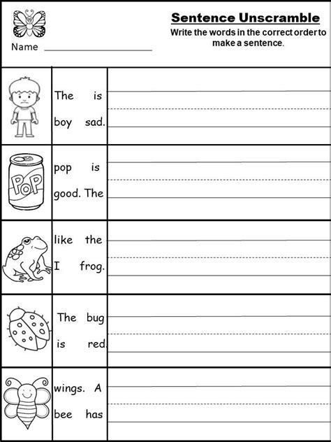 Free Writing Printable Kindergarten And First Grade