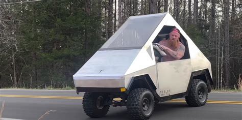 Guy Makes His Own Version Of The Cybertruck Drives It Into A Ditch