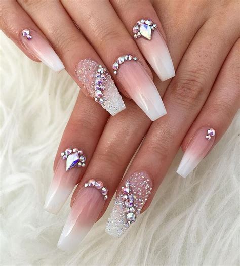 7 Stunning White Nails With Diamond That You Will Love Sunkissed Nails