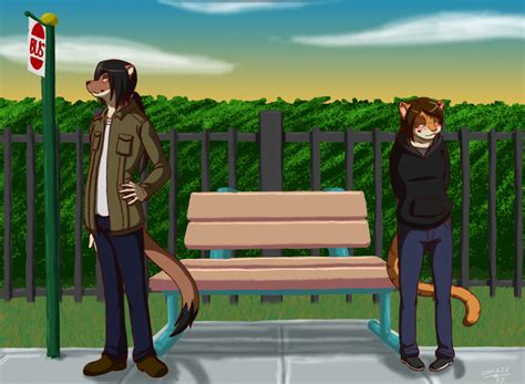 Commission Bus Stop By Uselesskitsune On Deviantart