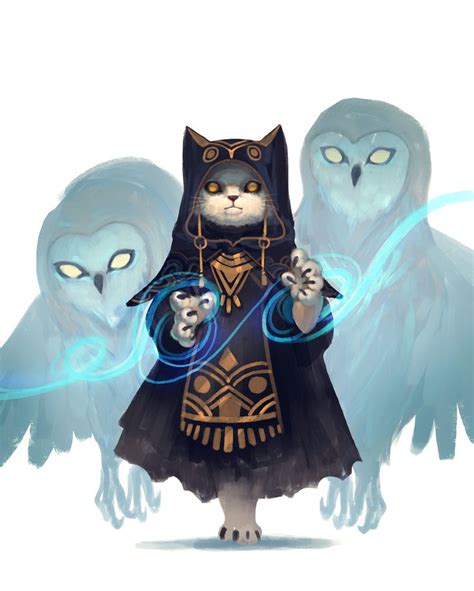 Magician Kitty Controls Owl Spirit His Fluffy Paws Shall Rule Them All
