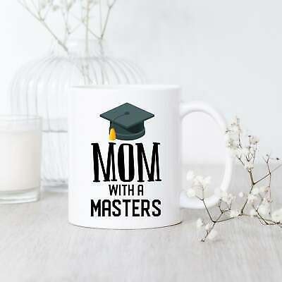 Looking for a graduation gift for a 2021 graduate? Mom With A Masters Mug Masters Degree Mug Masters ...