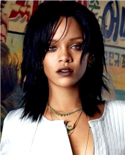 Rihanna Layered Bob Style Custom Celebrity Lace Wig Lace Frenzy Wigs