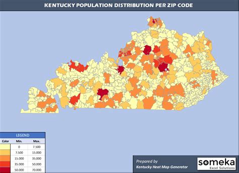 Kentucky Zip Code Map In Excel Zip Codes List And