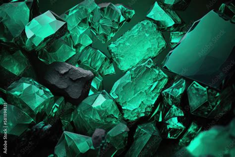 Emerald Green Gemstone Background Gemstones Textures Backdrop Series