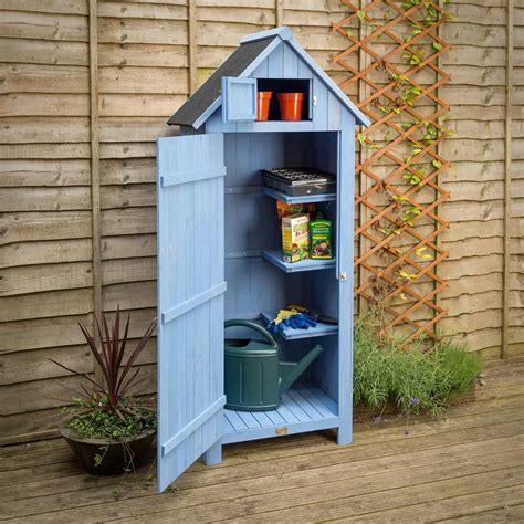 Slimline Wooden Shed With 3 Shelves And Ample Space For Equipment
