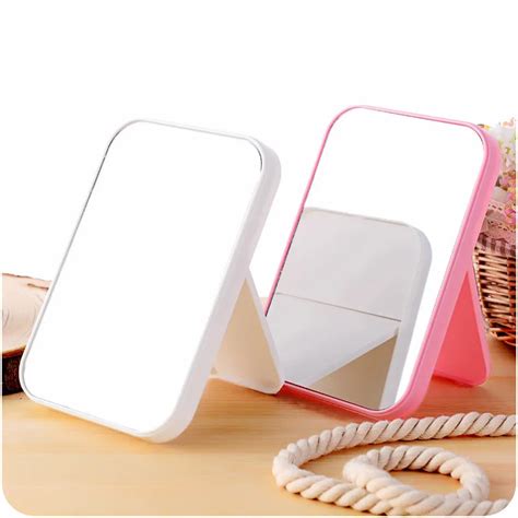 Makeup Cosmetic Mirror For Lady Girl Makeup Mirrors Plastic Folding Toilet Glass Makeup Tools