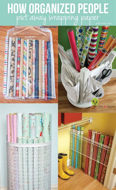 How To Organize Wrapping Paper