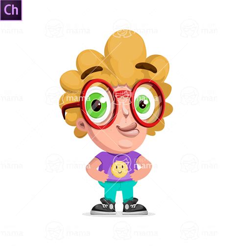 Geek Boy With Glasses Character Animator Puppet Graphicmama