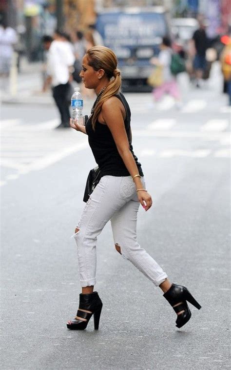 Adrienne Bailon Nyc Her Shoes Look So Comfortable Fashion White