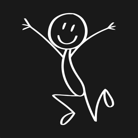 Happy Jumping Stick Man In Action Stickman Stick Man Happy Action