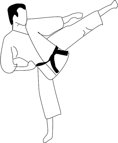 Karate Kick Sports Free Vector Graphic On Pixabay