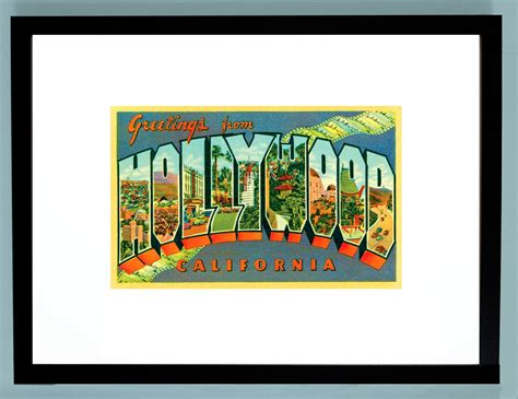 Hollywood Hollywood Postcard Hollywood Sign Hollywood Art Etsy