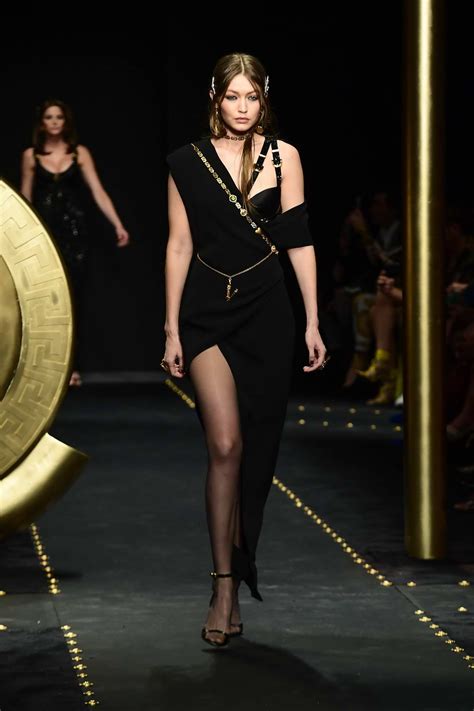 Gigi Hadid Walks The Runway At The Versace Fallwinter 201920 Fashion Show During Milan Fashion