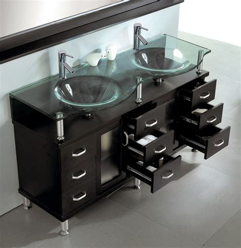 Our selection of modern bathroom vanities. Double Sink Bathroom Vanity In Espresso by Virtu USA ...