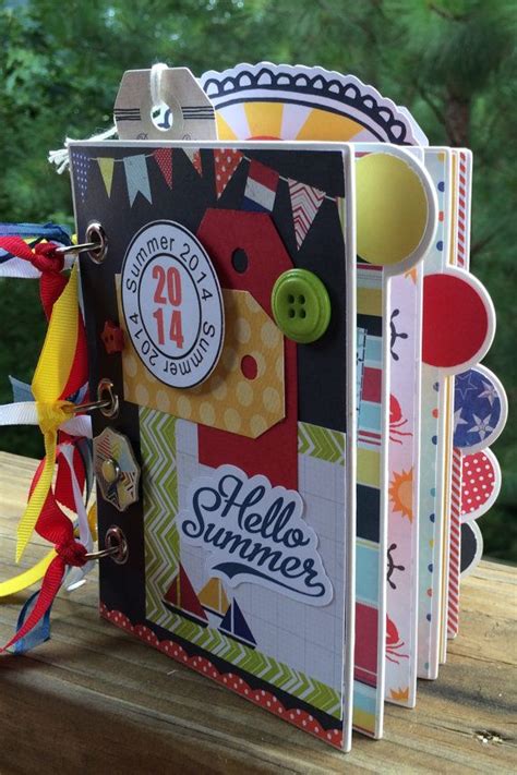 Summer Scrapbook Mini Album Kit Or Premade 20 Pages By Artsyalbums 42