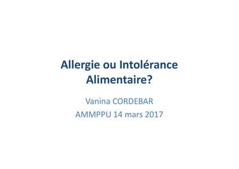 Allergie Ou Intolérance Alimentaire