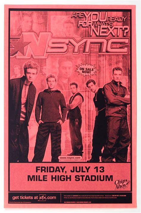 N Sync Poster 2001 Jul 13 Mile High Stadium Nsync Poster Get Tickets