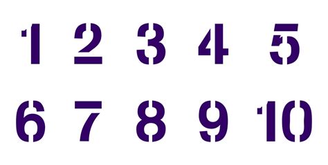 1inchnumberstencils Number Stencils Stencils Printable Numbers Images