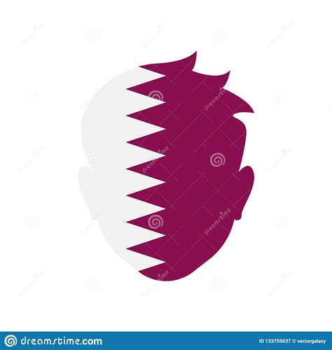 Qatar Icon Vector Sign And Symbol Isolated On White Background Stock