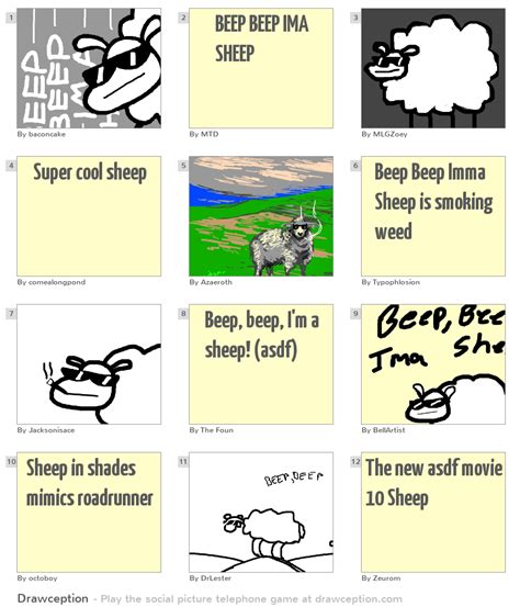 Drawbeeption Beep Beep I M A Sheep Know Your Meme