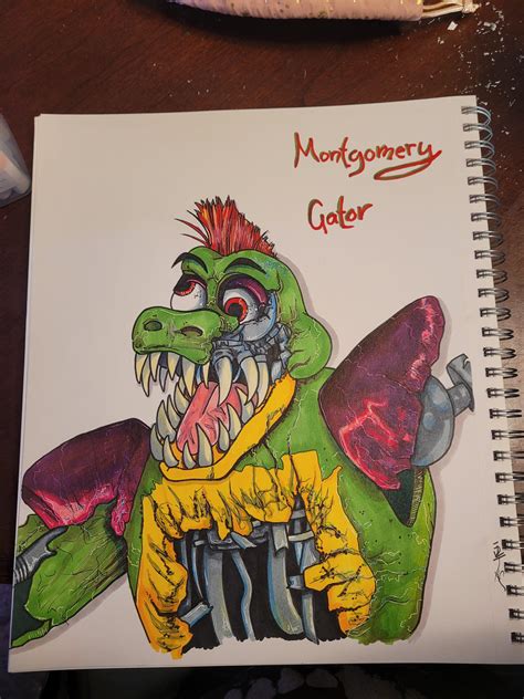 Montgomery Gator Doesnt Get Enough Attention So I Drew Him In Marker