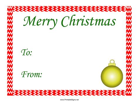 Merry Christmas T Tag Template Red Frame Download Printable Pdf