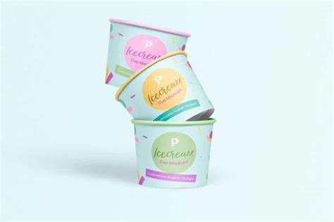 Yummy Ice Cream Packaging Mockup Templates Creatisimo