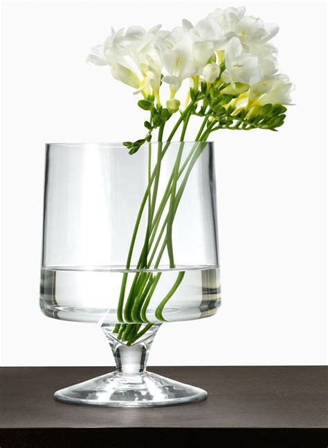 Clear Glass Pedestal Cylinder Vase Wedding Reception Party Table Floral