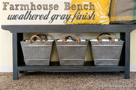 Farmhouse Bench With Weathered Gray Finish Infarrantly
