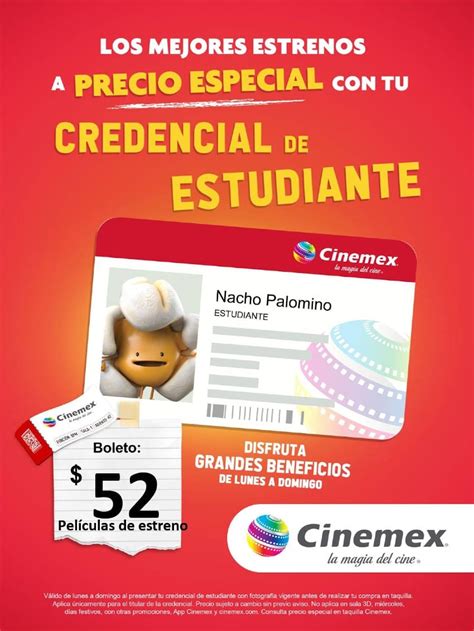Promoci N Cinemex Boletos Para Estudiantes A Precio Especial Lunes A Domingo