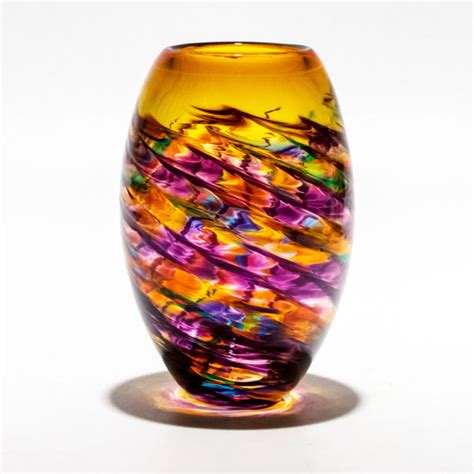 Colourful Glass Vases Barrel By Michael Trimpol Boha Glass