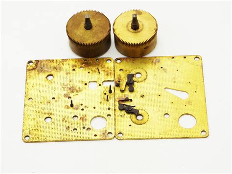 Clock Parts Brass Plate Alarm Clock Brass Gears Clock Repair Etsy