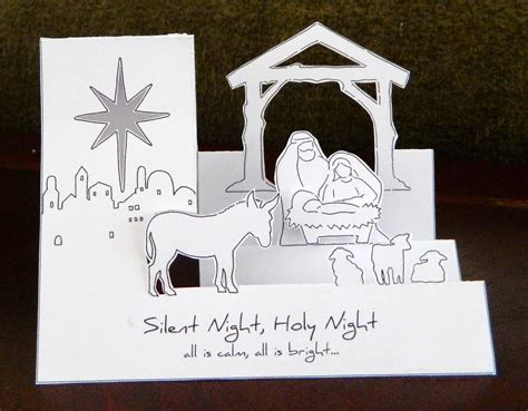 There are lots of ways to personalize your christmas card templates. laura's frayed knot: Pop-Up Nativity Christmas Card