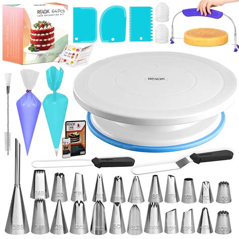 Buy Rfaqk 64 Pcs Cake Decorating Kit For Beginners Includes Video Course Booklet Baking