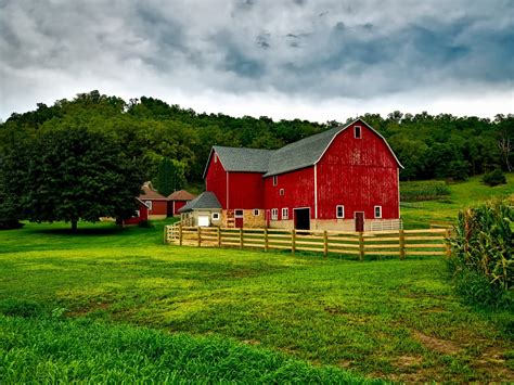 Free Images Landscape Tree Nature Sky Field Farm Meadow House