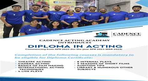 Diploma In Acting Theatre Workshop By Cadence Acting Academy