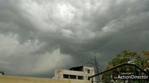 Pre Monsoon Storm Clouds Brewing Over Bangalore India Timelapse