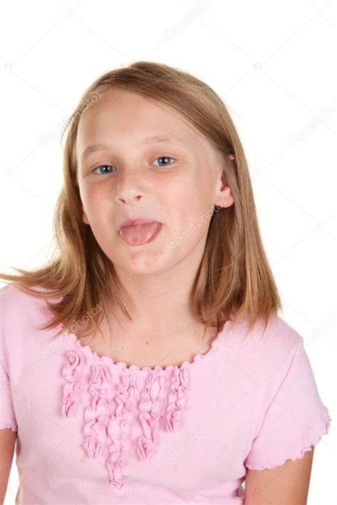 Young Girl Poking Out Tongue Stock Photo By ©clearviewstock 2177683