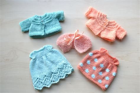 Knit Doll Clothes Set Knitted 12 11 10 Inch Doll Toy Outfit Etsy