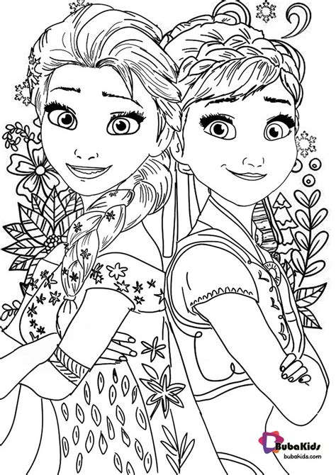 Together with anna, kristoff, olaf and sven, she. Frozen 2 Coloring Page For Kids Collection of cartoon ...
