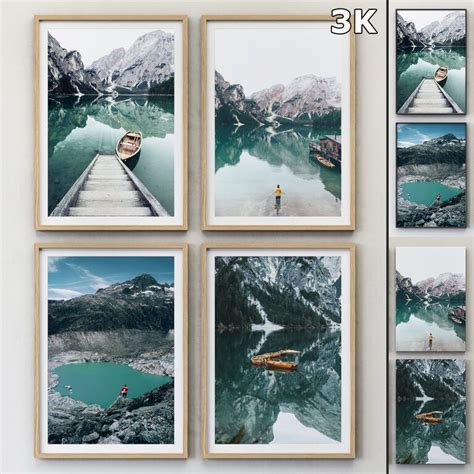 Juniqe Water And Mountains Posters 52256 3d Model Download 3d Model