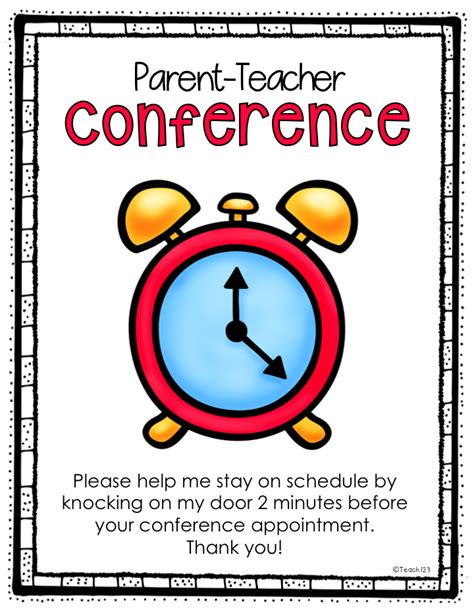 Parent Teacher Conference Tips And Freebies Teach123