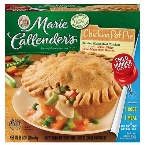 I was asked to try the new marie callenders baked meals. MARIE CALLENDERS Chicken Pot Pie | Conagra Foodservice